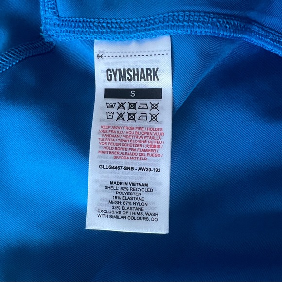 Gymshark turbo compression leggings cobalt blue size small - Picture 11 of 11